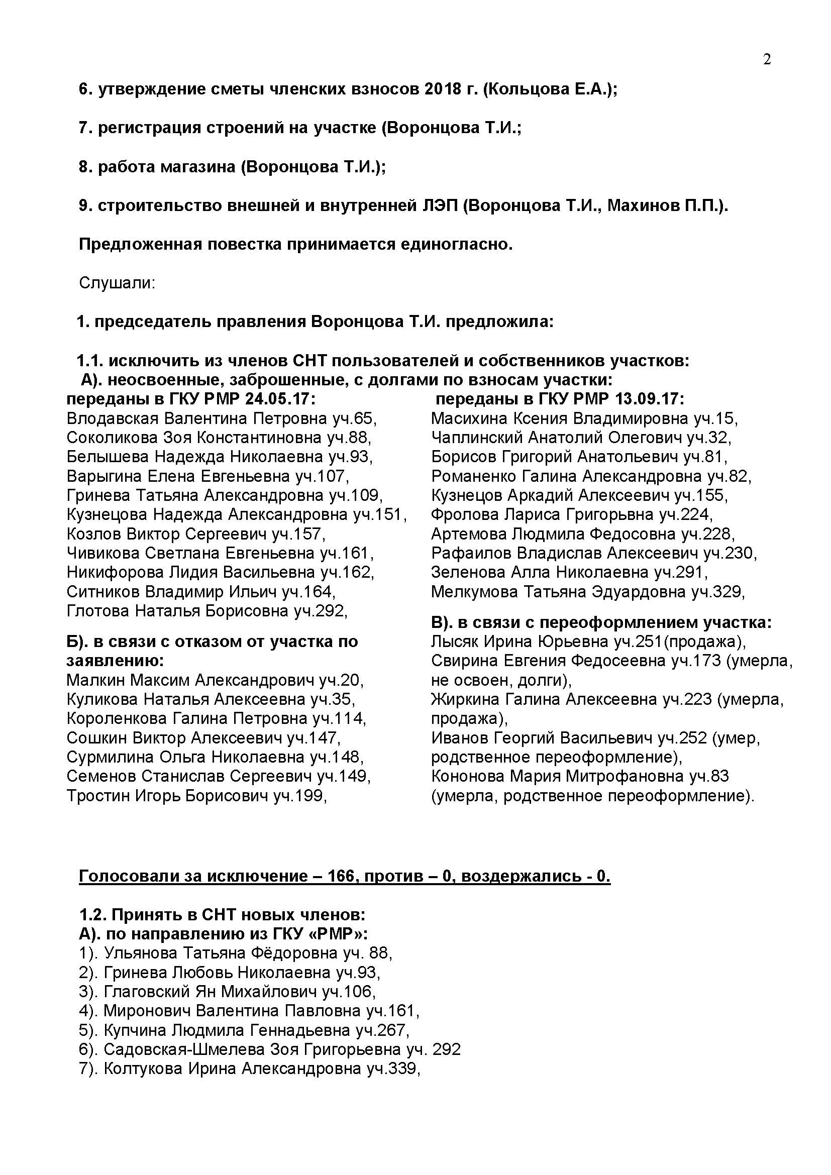 ПРОТОКОЛ №21 ОБЩЕГО СОБРАНИЯ СНТ 